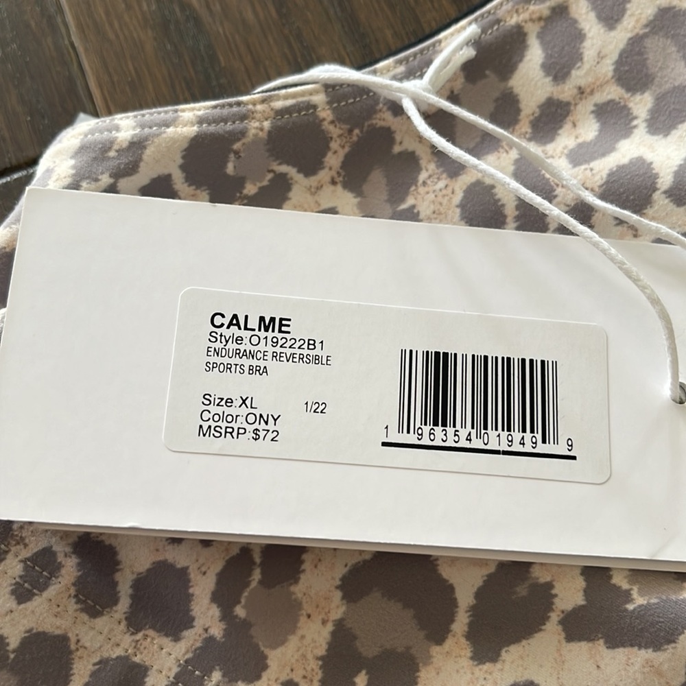 NWT johnny was calme endurance reversible sports bra - Picture 2 of 3